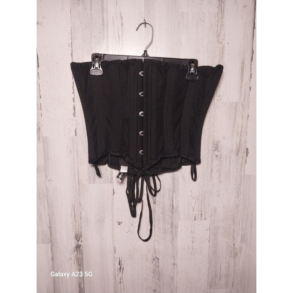 ShaperX Black Mesh Corset Women's Large
